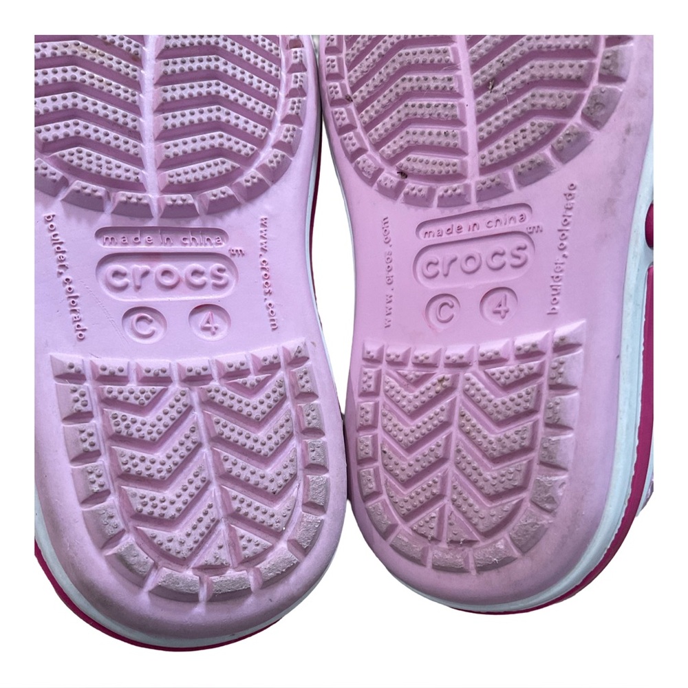 Crocs band Kids Pink Sandals size C4 Excellent Condition - Picture 5 of 8
